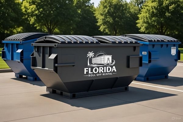 florida roll off rental blue dumpster sunny park